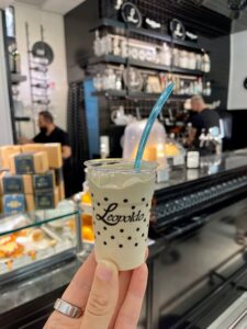 Crema di caffe is the best summer coffee drink in Italy